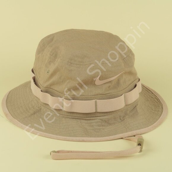 Nike Bucket Hat Adult L / XL Tan Molle Training Boonie Dri-Fit - Picture 1 of 8